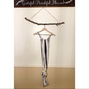 Braided strap, tie die, maxi dress